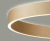 Złota Nowoczesna Okrągła Lampa Wisząca Dwustronna LED BRASCO UP DOWN PND-56215D-080RPC-GD-3KS4K-TRDIMM ITALUX